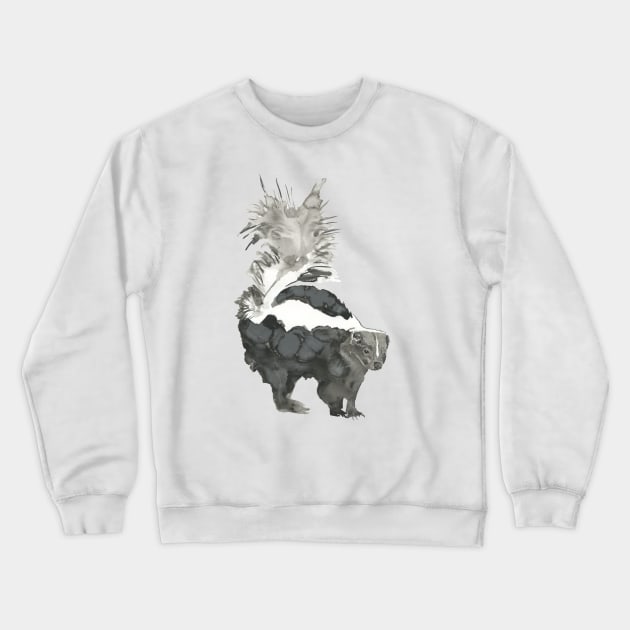 Skunk Painting Crewneck Sweatshirt by Bollocks